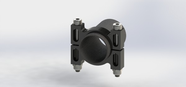 Rohrschelle Aluminium Black